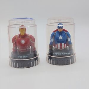 Podz Set Of 2 Iron Man and Captain America Figurines